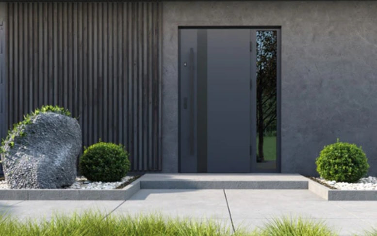 Drzwi zewnętrzne grafitowe - stylowe rozwiązanie dla domu
