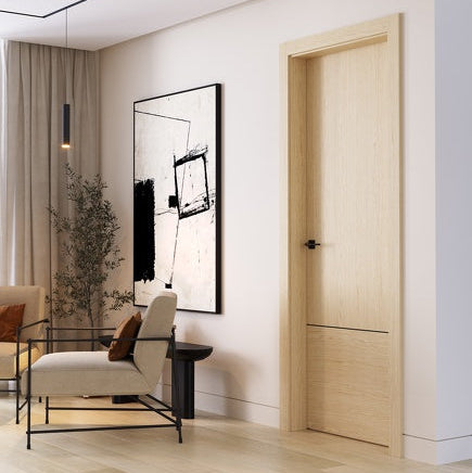 Skrzydło PORTA NATURA VERDINO Model V.1 z intarsją / Dąb Bianco