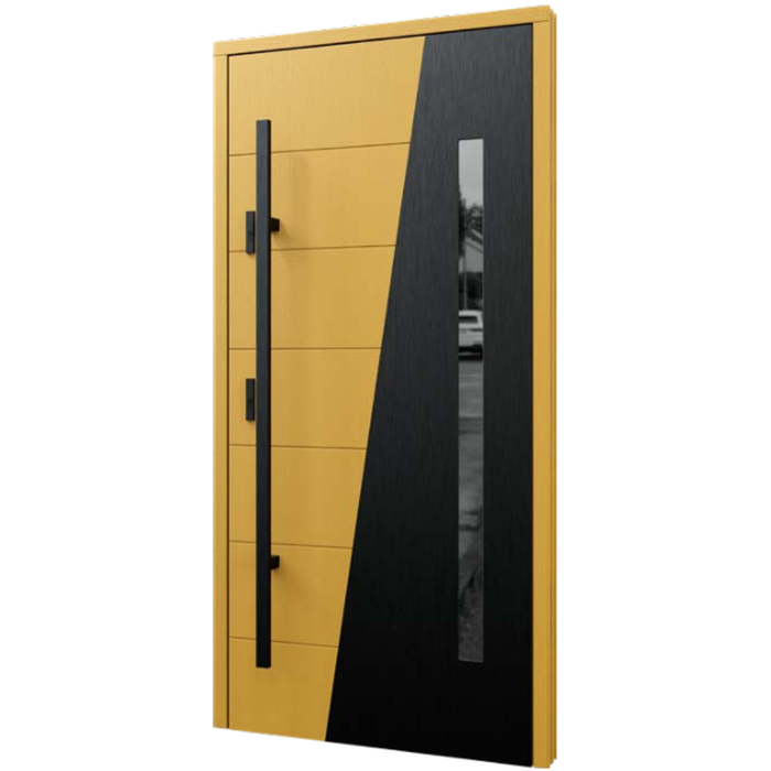 Drzwi ERKADO DREWNIANE INOX Model P211 / RAL 1021 (COLZA YELLOW)