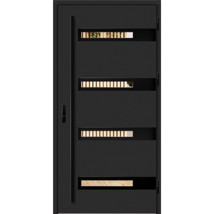 Drzwi ERKADO LUCERNA Model 1 / Czarny / Pakiet THERMO HOT 88