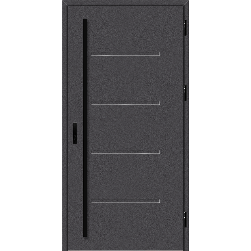 Drzwi ERKADO LUTTER Model 3 / Antracyt Gładki / Pakiet THERMO 78