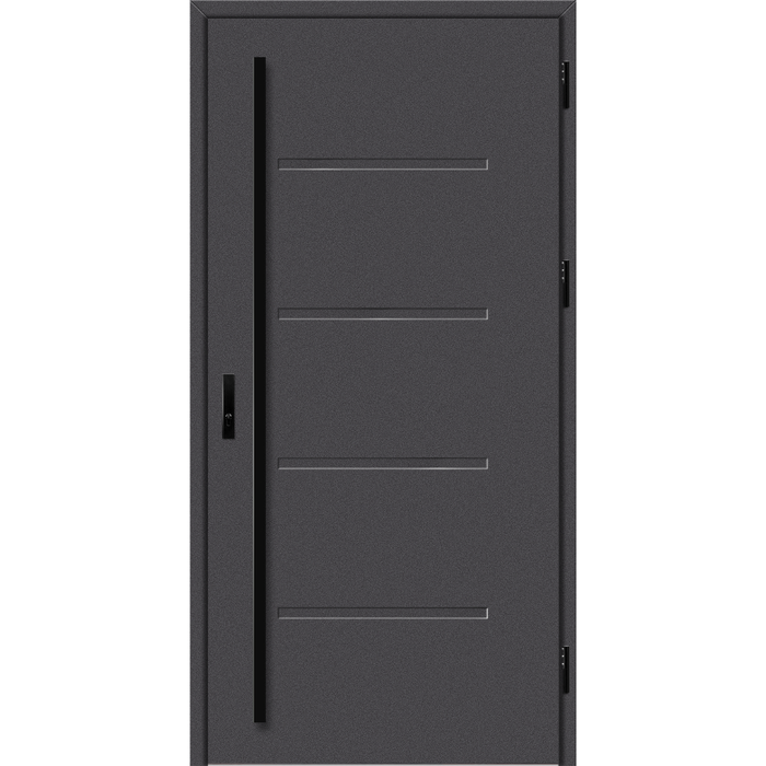 Drzwi ERKADO LUTTER Model 3 / Antracyt Gładki / Pakiet THERMO 78