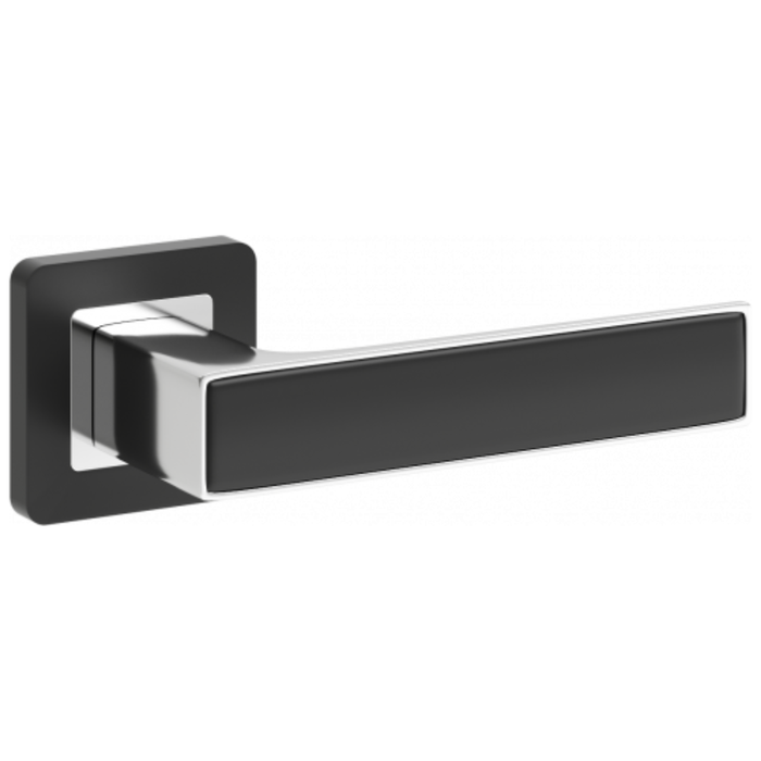 Klamka PORTA PLATO / Czarno-Srebrna