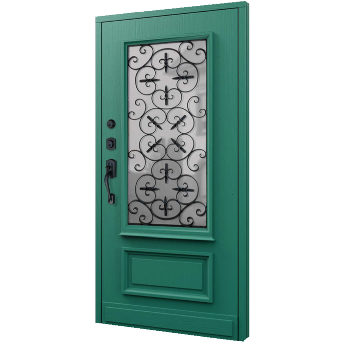 Drzwi ERKADO DREWNIANE RETRO Model P235 / RAL 6016 (TURQUOISE GREEN)