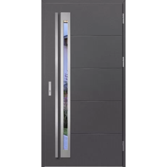 Drzwi ERKADO TERBUR Model 10 / Antracyt Gładki / Pakiet THERMO 64