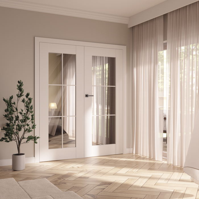 Skrzydło DRE ESTRA Model 12 / Biały Mat / Szyba Mat