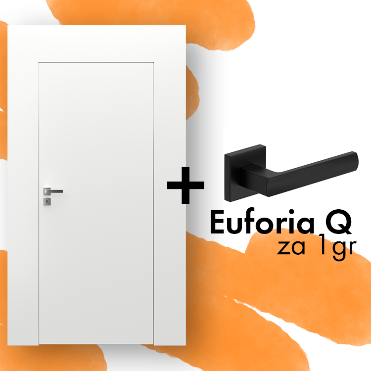 Drzwi wewnętrzne z montażem Porta HIDE + EUFORIA Q